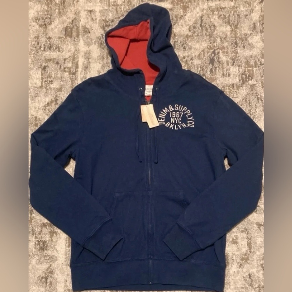 Vintage 2006 Polo Ralph Lauren Denim & Supply Thermal Hoodie - Men’s Medium